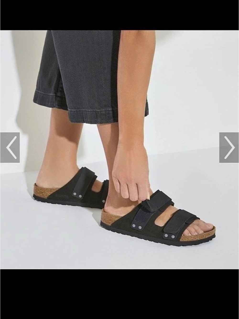 Birkenstock Uji Nubuck Leather/Suede Sandals Black
